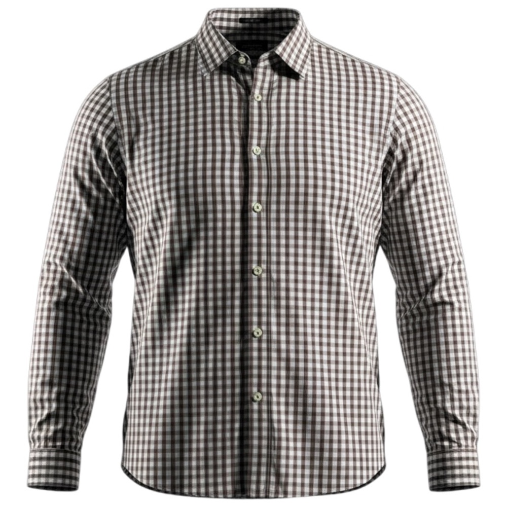 Banana Republic Men's Checkered Shirt - Lavender, Blue and White XL
